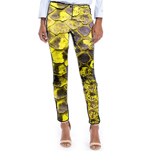 Skinny Stretch Slim Cut Pant ZIP Pocket Art